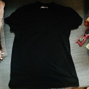 Stateside black short sleeve mock neck top